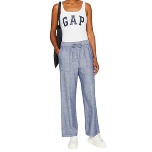 Gap Chambray Linen Pull On Pants